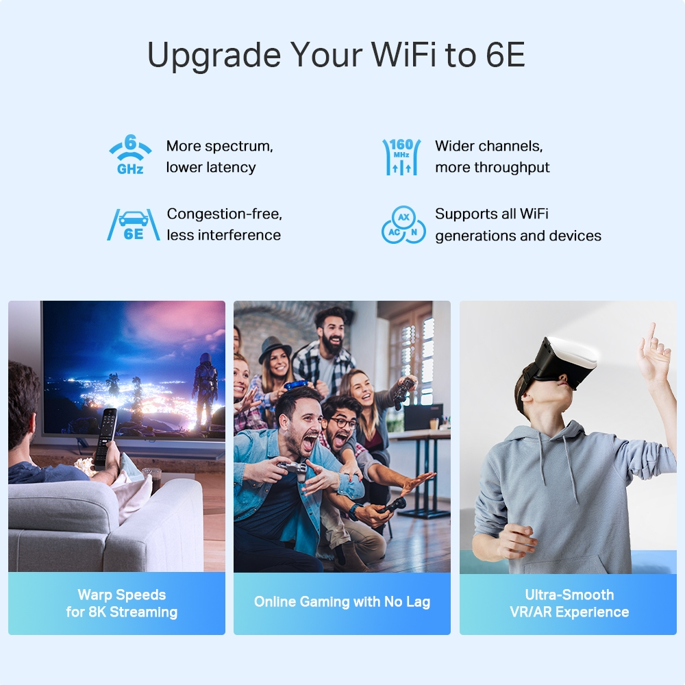 Deco XE75 Pro(3-pack) AXE5400 Whole Home Mesh Wi-Fi 6E System(Tri-Band), 3 pack thumbnail