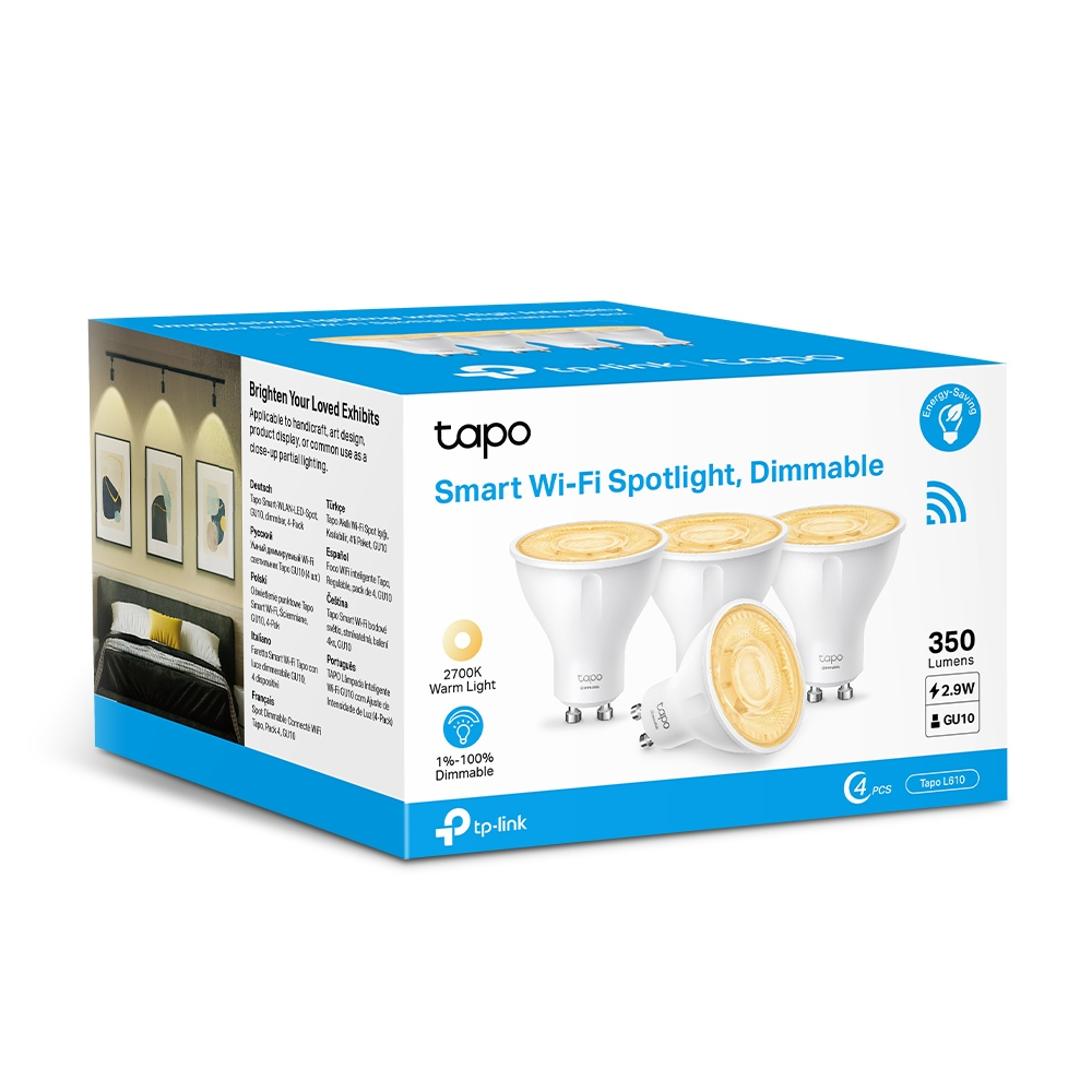 Tapo L610(4-Pack) Smart Wi-Fi Spotlight, Dimmable, 4-Pack thumbnail