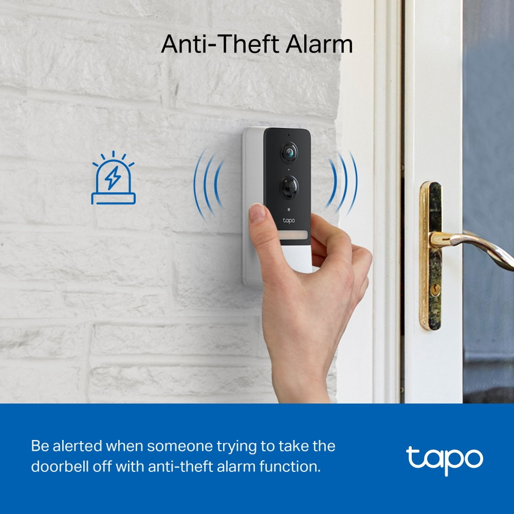 Tapo D230S1 V1 - Video Doorbell Camera Kit - smart doorbell - with camera - wireless - 802.11b, 802.11g, 802.11n - 2.4 Ghz thumbnail