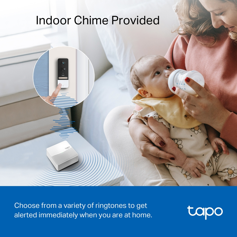 Tapo D230S1 V1 - Video Doorbell Camera Kit - smart doorbell - with camera - wireless - 802.11b, 802.11g, 802.11n - 2.4 Ghz thumbnail