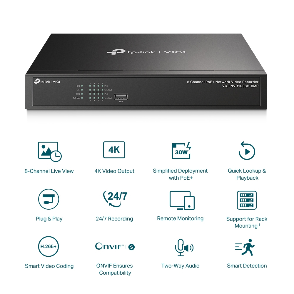 TP-LINK VIGI NVR1008H-8MP thumbnail