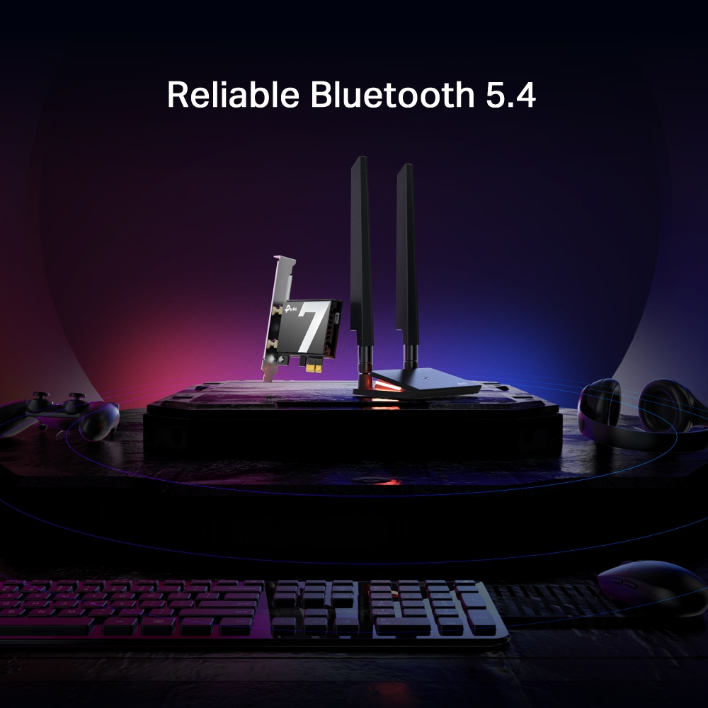 Archer TBE550E V1 - Network adapter - PCIe - Wi-Fi 6E, Bluetooth, Wi-Fi 7 thumbnail