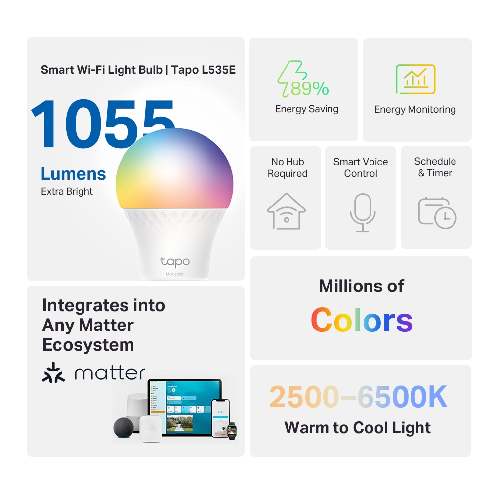 SMART WIFI LIGHT BULB MULTICOLOR E27 thumbnail