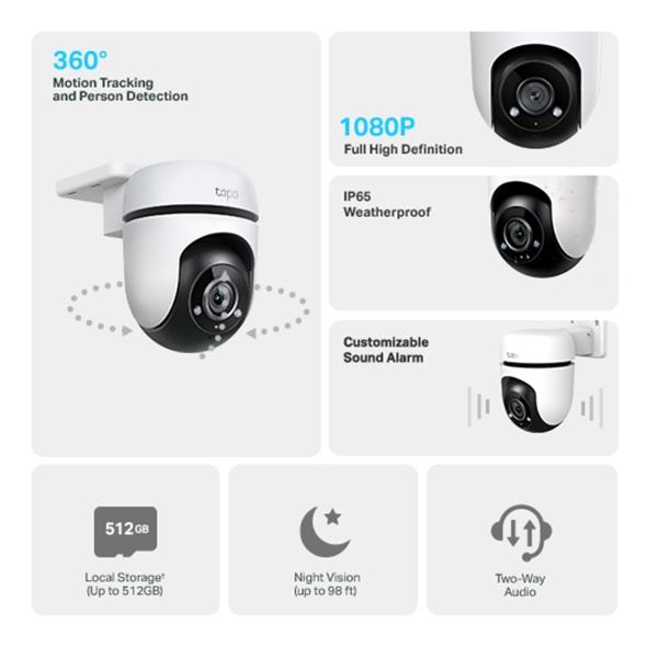 Outdoor Pan/Tilt Security  WiFi Camera thumbnail