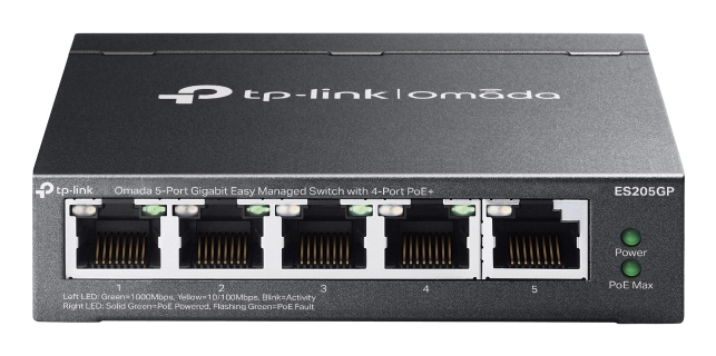 EU Product - Switch Omada ES205GP 5xGBit 4xPoE+ Managed thumbnail