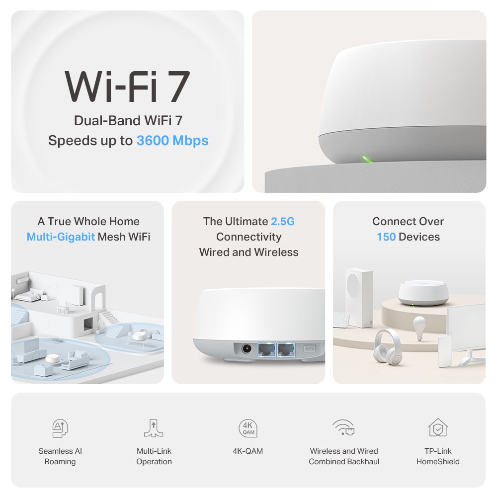 BE3600 WH HME MESH WI-FI 7 UNIT thumbnail