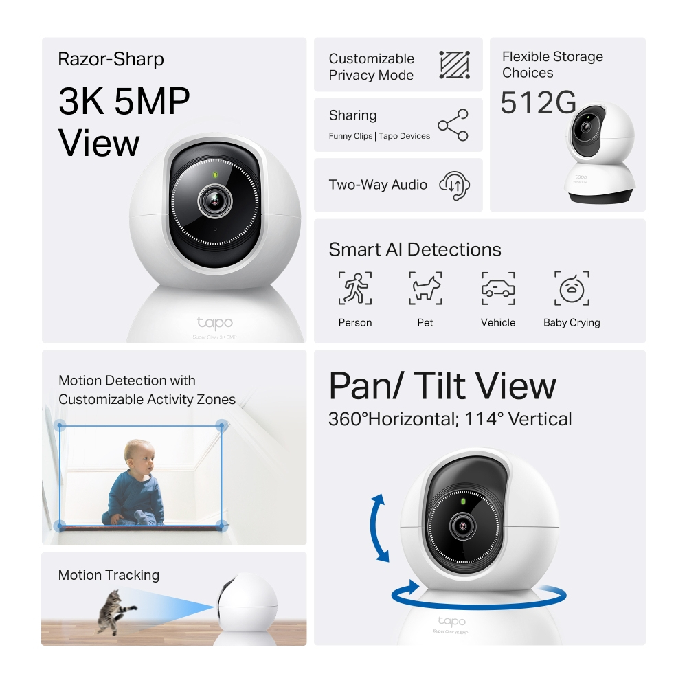 PAN/TILT AI HOME SECURITY CAMERA thumbnail