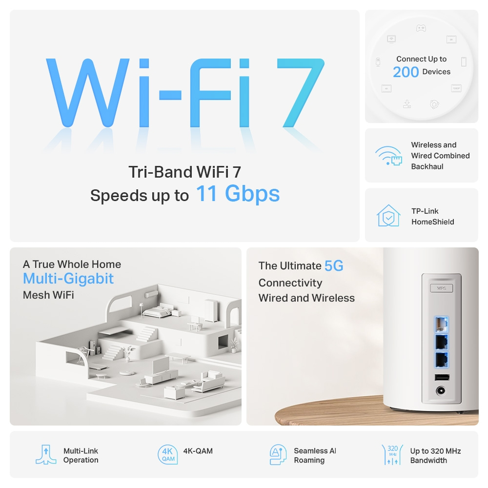 BE9300 HOMEMESH WIFI 7 SYS TRIBAND thumbnail