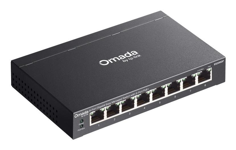 EU Product - Switch Omada ES208GP 8xGBit PoE+ Managed thumbnail