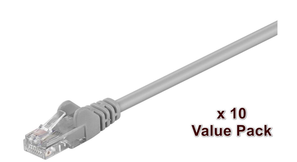 EU Product - U/UP C5e 0.5m Grey 10 Pck thumbnail
