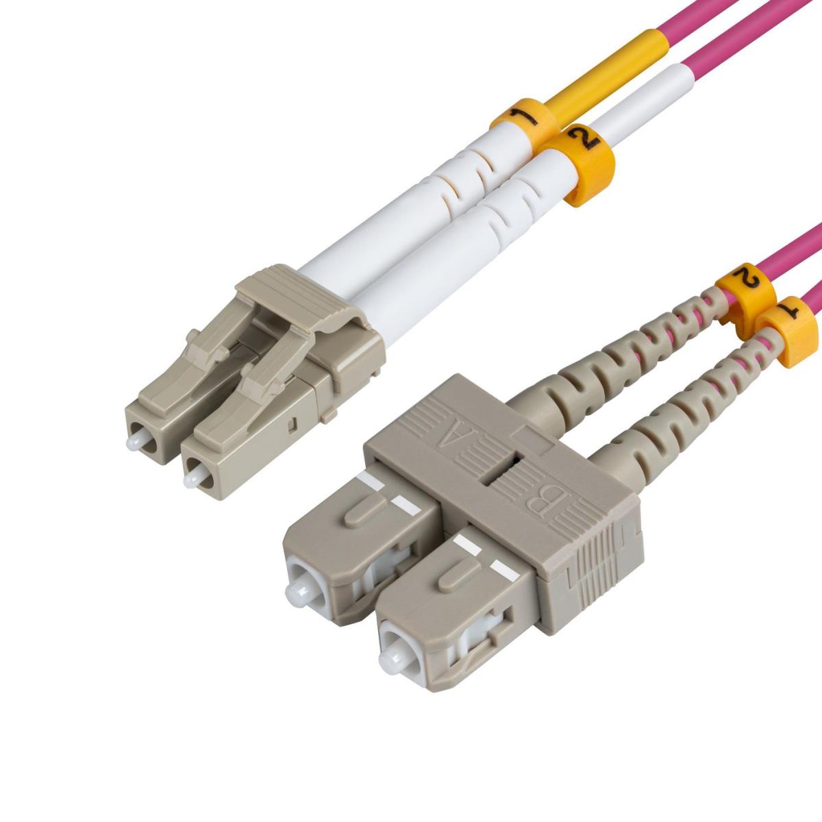 EU Product - LC/UPC-SC/UPC 0.5m OM4 Fire thumbnail