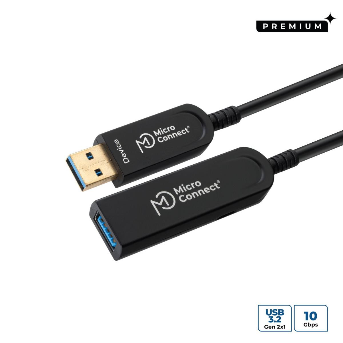 Premium Optic fiber USB 20m,  3.0 A-A M-F thumbnail