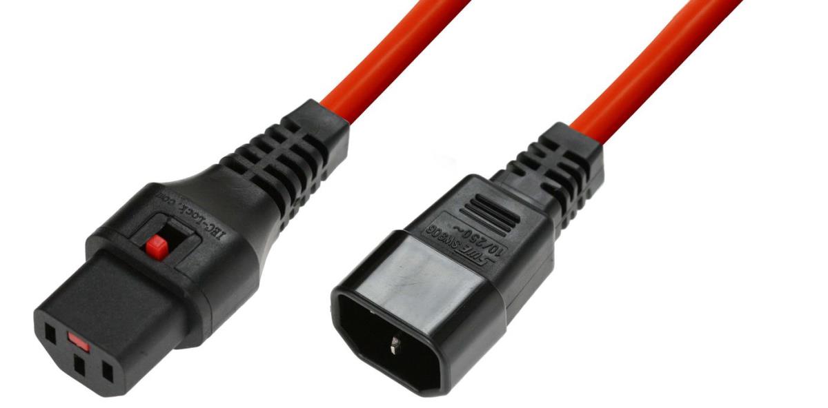 EU Product - Powercord C13 IEC Lock - C14 thumbnail