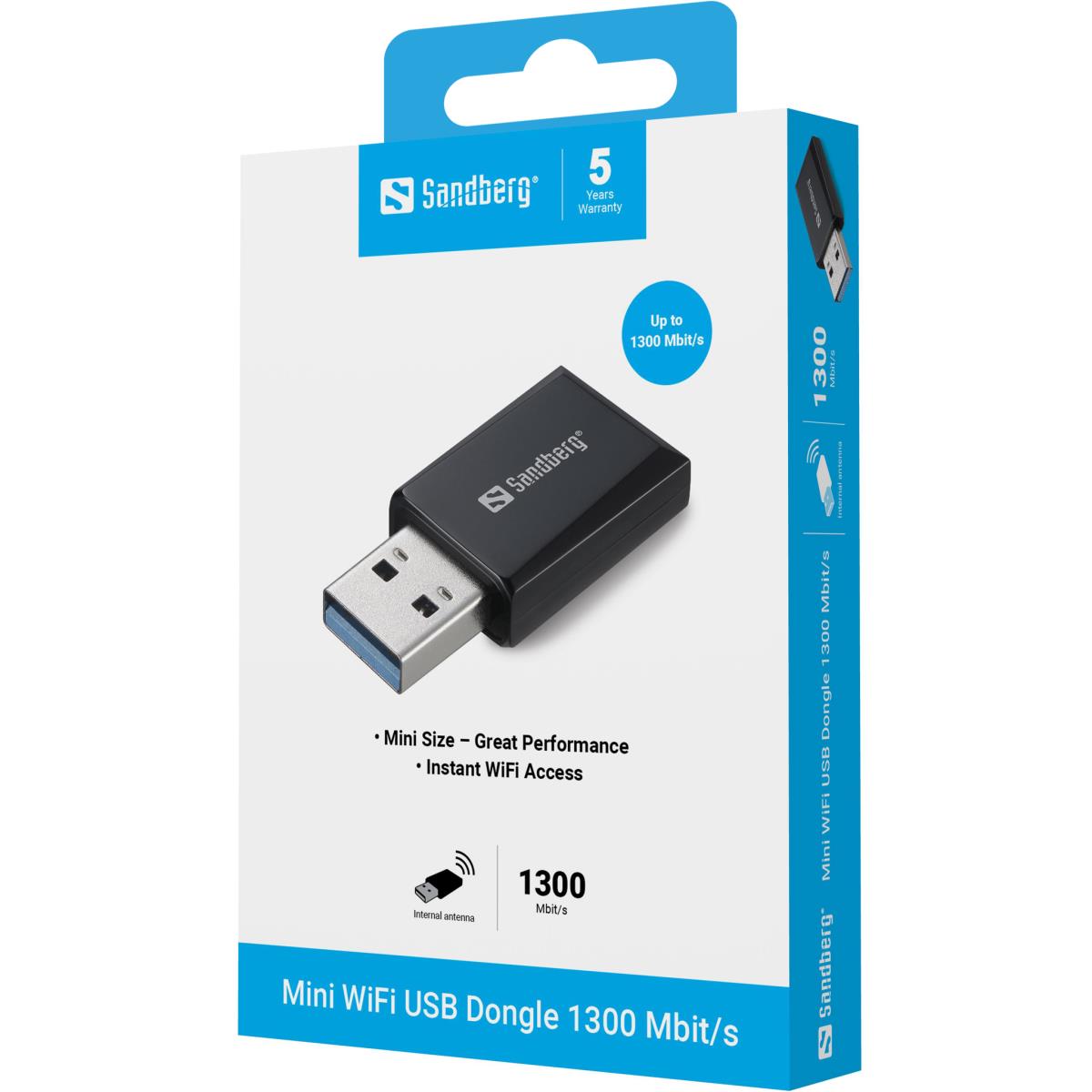 EU Product - Mini Wifi Dongle 1300 Mi/s thumbnail