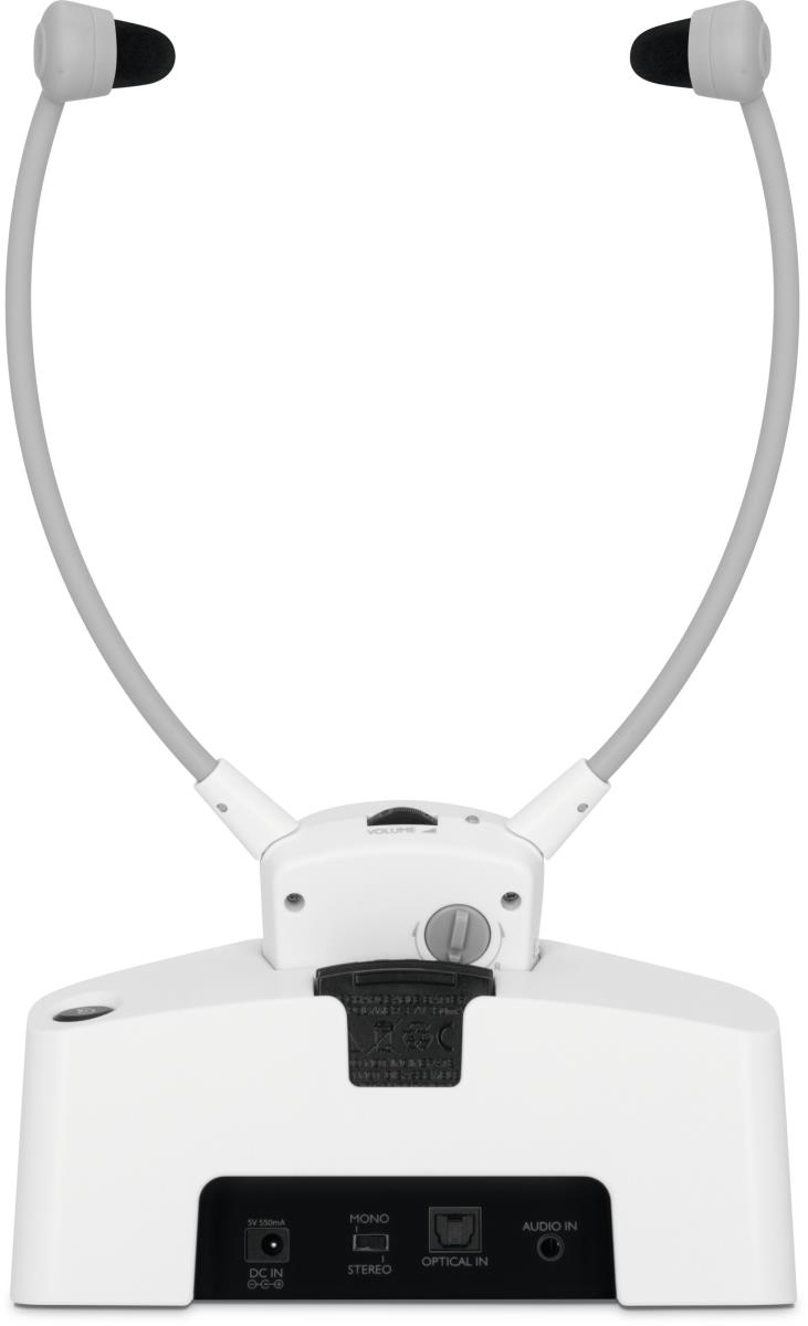 TechniSat StereoMan ISI 2-V2 Headset Wireless Neck-band TV Charging stand White thumbnail