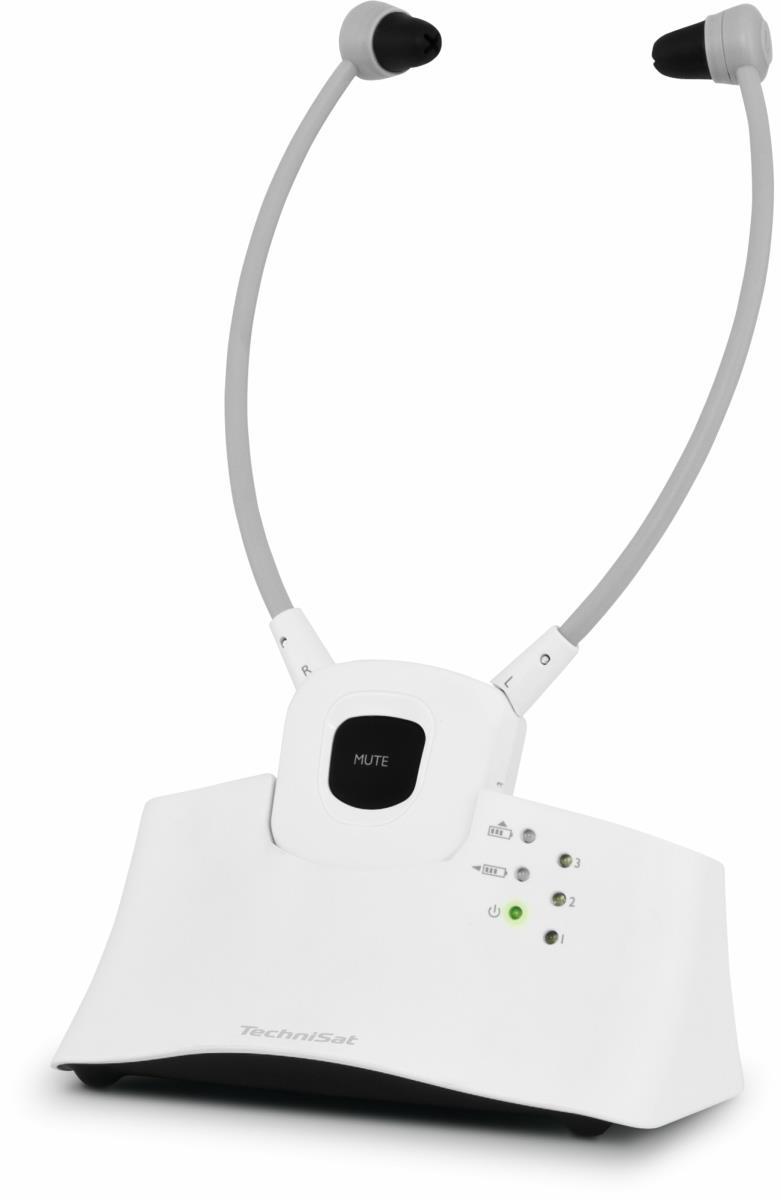TechniSat StereoMan ISI 2-V2 Headset Wireless Neck-band TV Charging stand White thumbnail