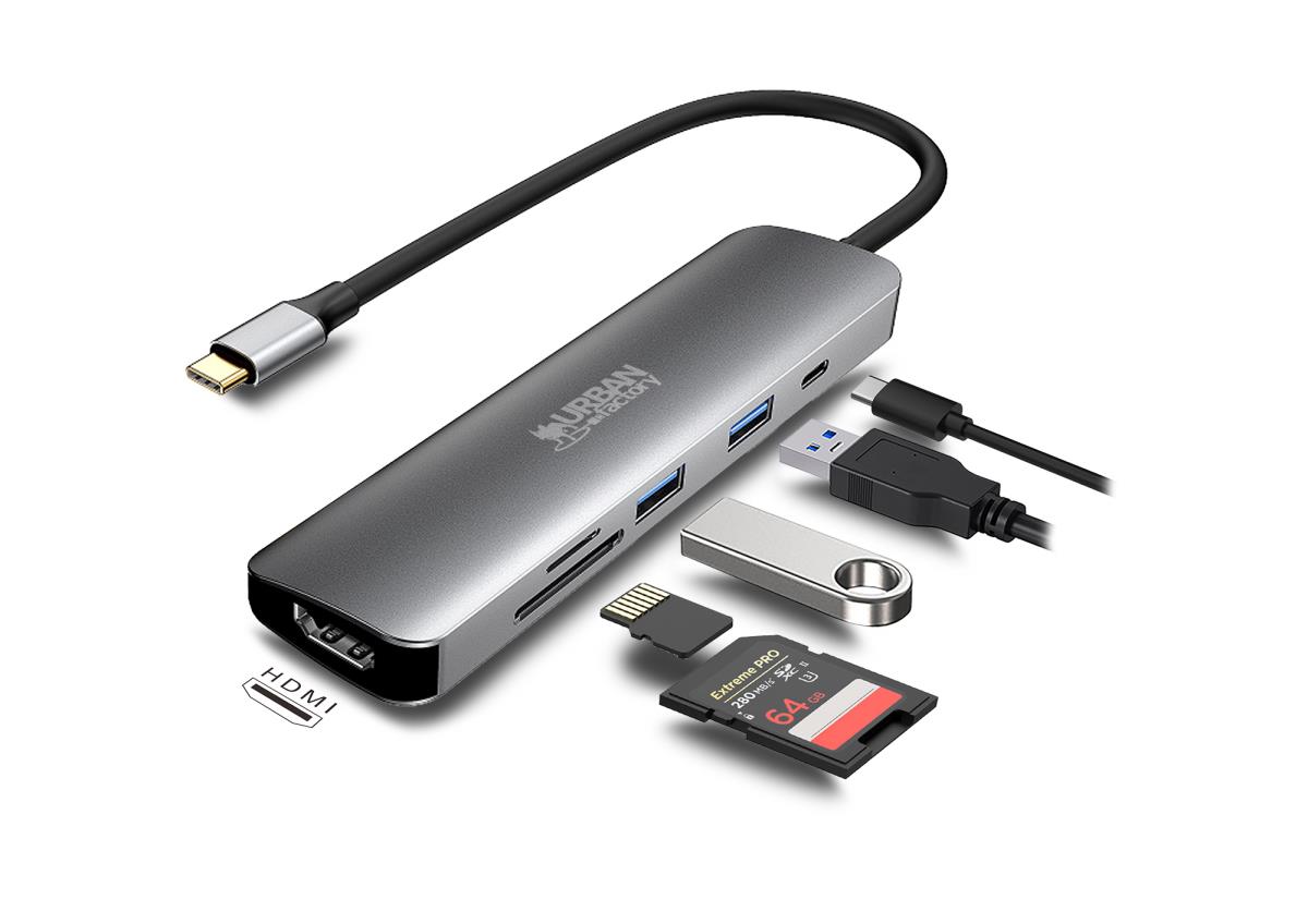 HUBEE 6 IN 1 : HUB USB-C WITH 2 thumbnail