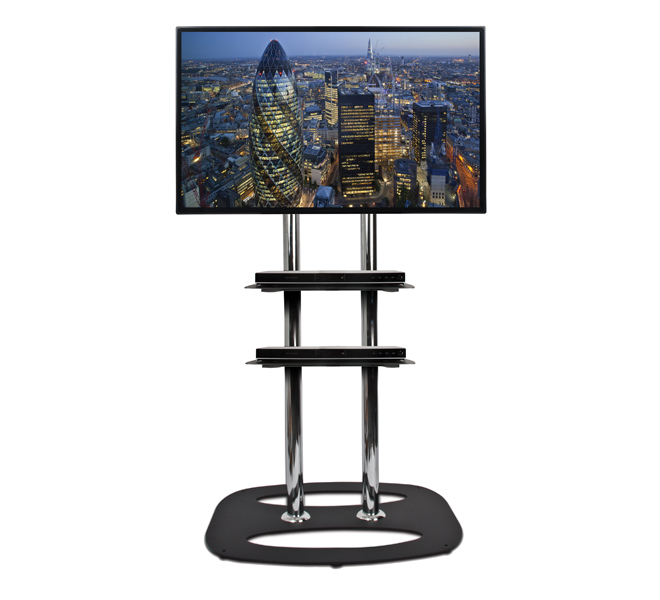 Large AV Accessory Shelf (Steel) for Collar Mounting - 500 x 380mm thumbnail
