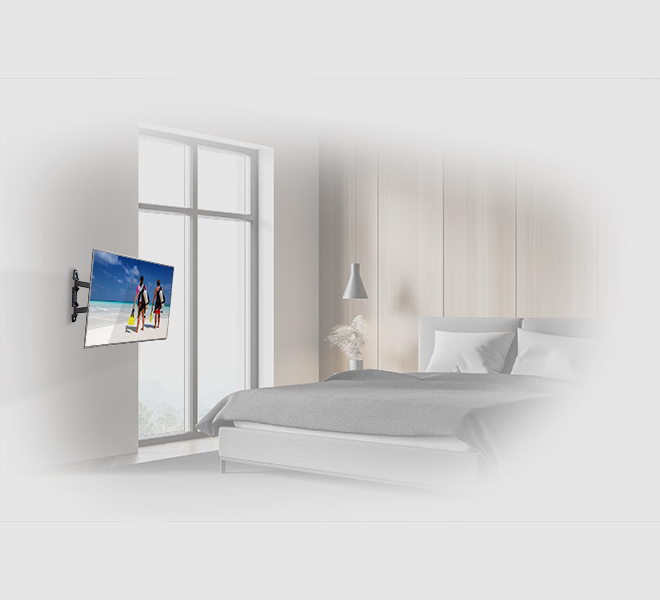 VENTRY - Ultra-Slim Universal Flat Screen Wall Mount with Double Arm (VESA 400 x 400) thumbnail