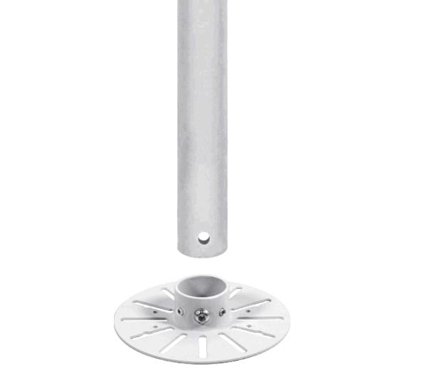 SYSTEM V - �38mm Pole - 1m ,  White thumbnail