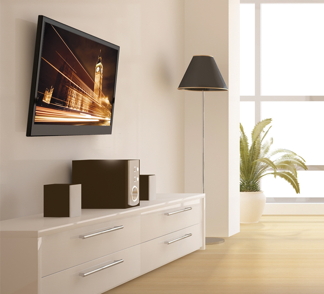 Flat Screen Wall Mount with  Tilt (VESA 200)  , Black thumbnail