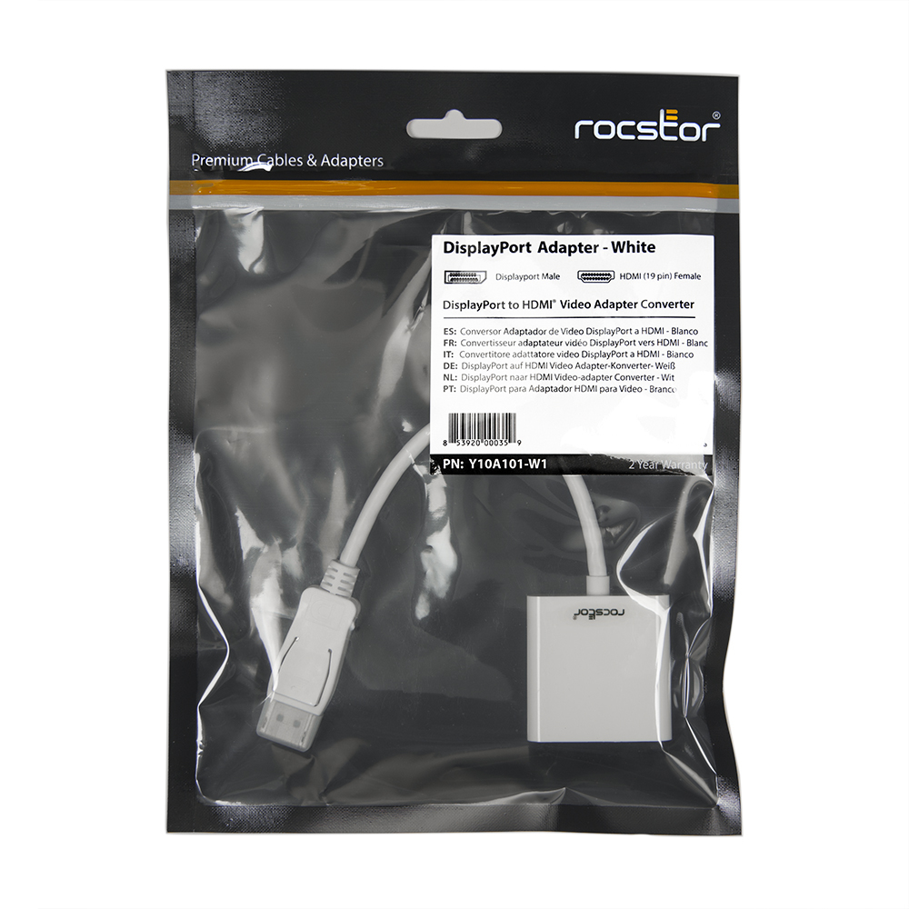 Rocstor DisplayPort/HDMI White thumbnail
