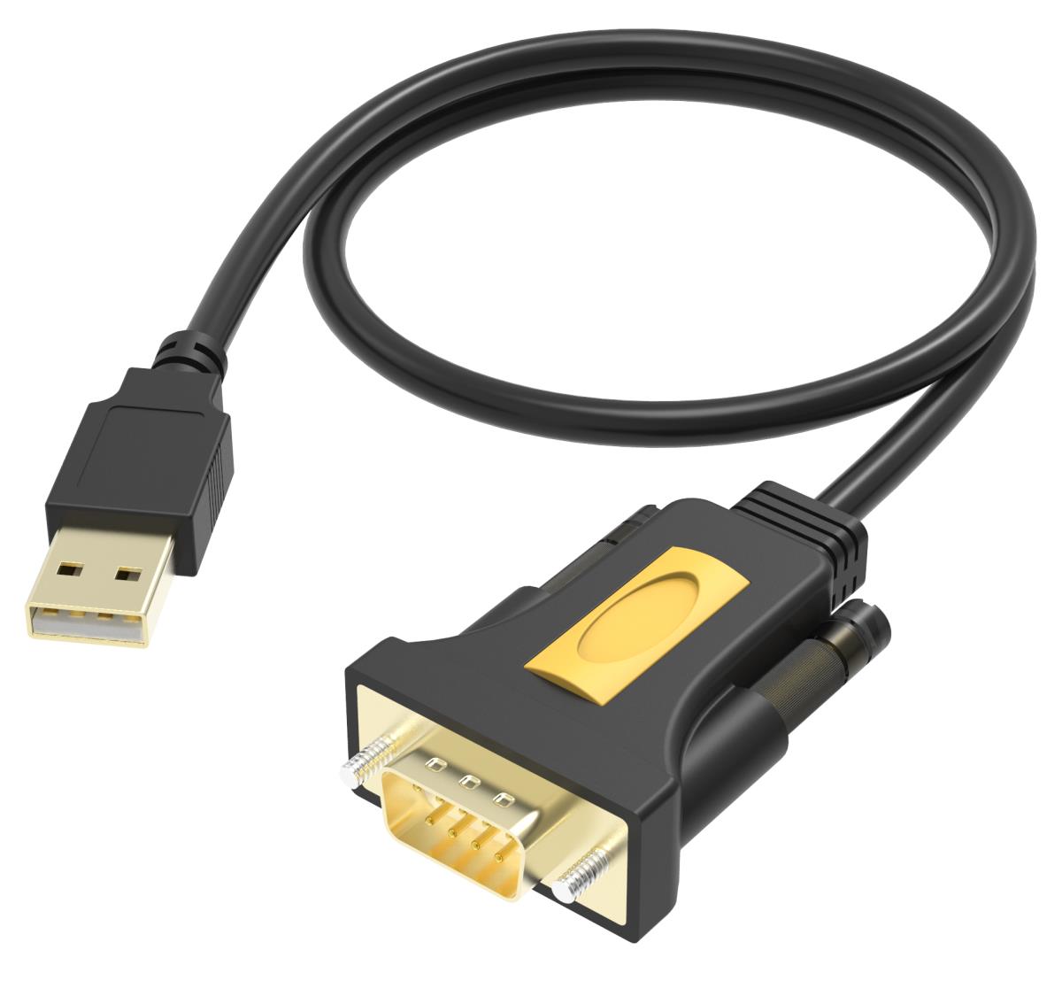 USB to Serial Adaptor - Serial adapter - USB - RS-232 - black thumbnail