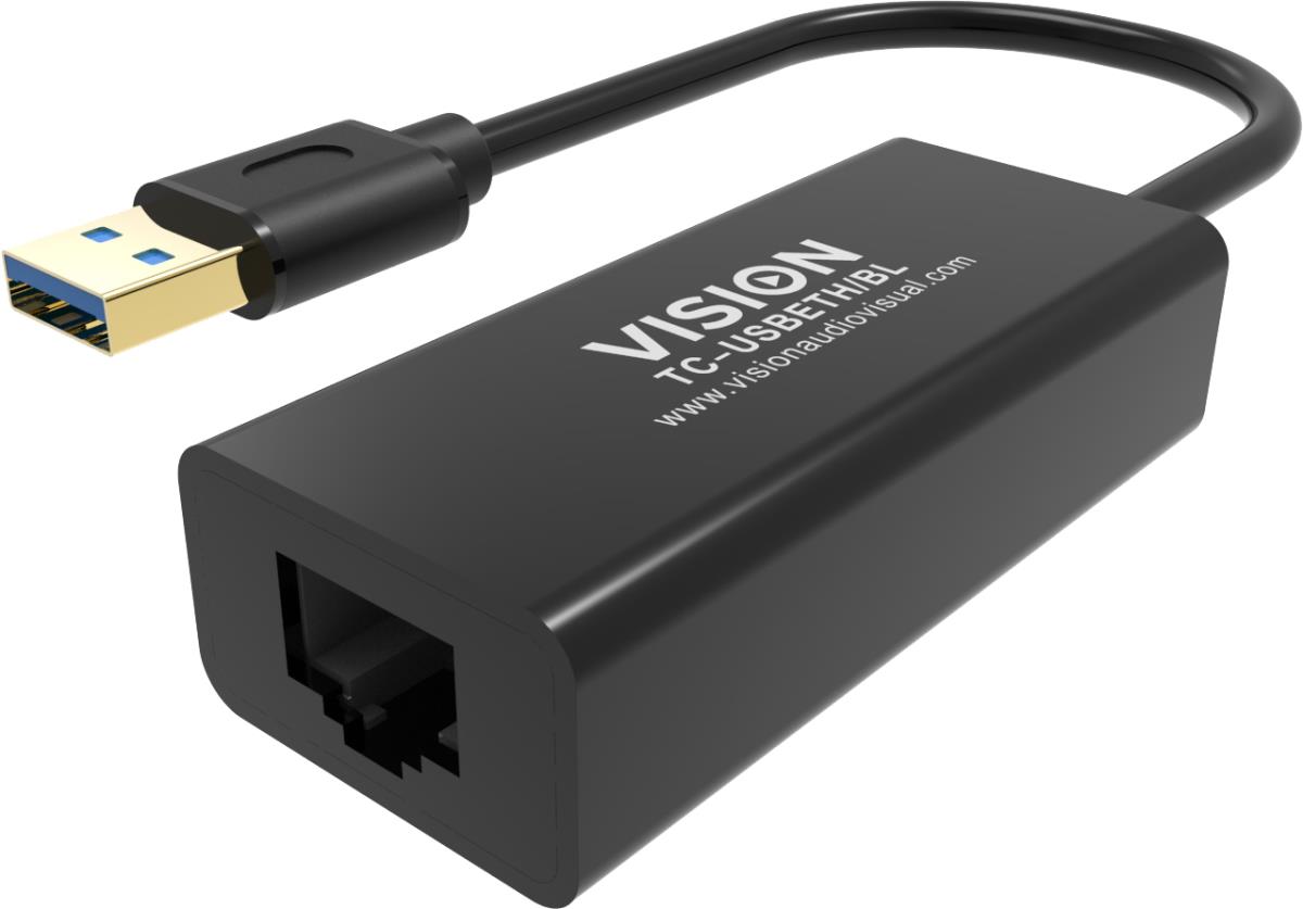 TC-USBETH/BL - Network adapter - USB 2.0 - Gigabit Ethernet x 1 - black thumbnail