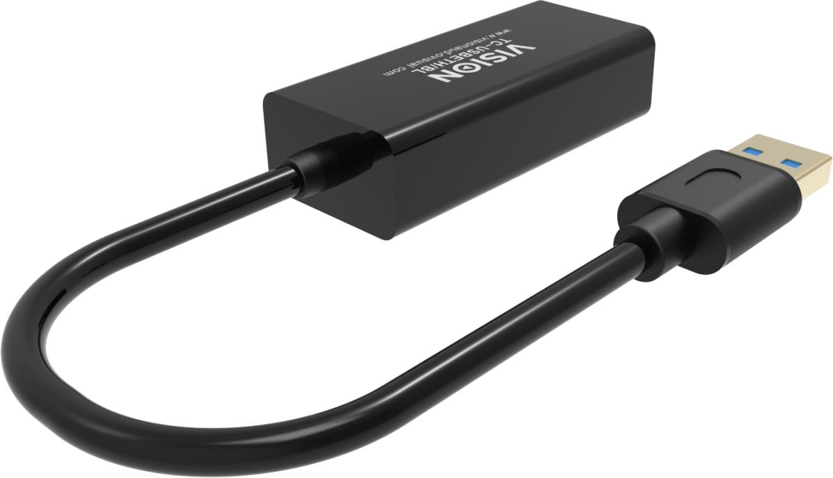 TC-USBETH/BL - Network adapter - USB 2.0 - Gigabit Ethernet x 1 - black thumbnail