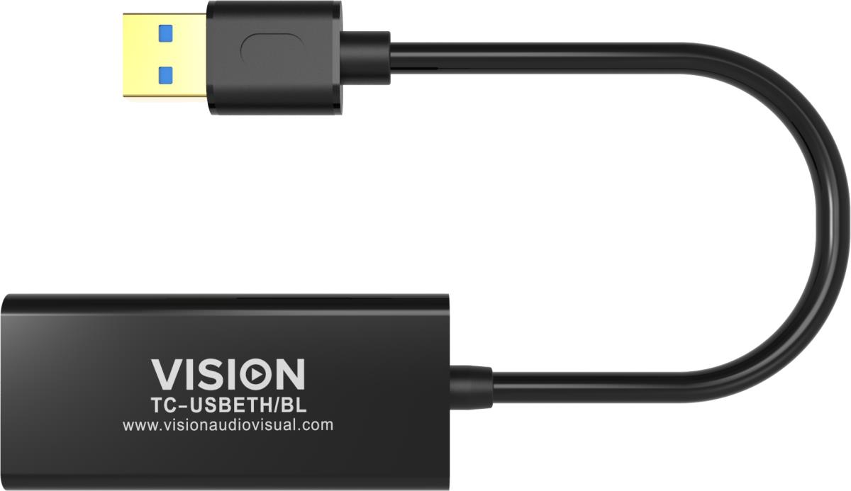 TC-USBETH/BL - Network adapter - USB 2.0 - Gigabit Ethernet x 1 - black thumbnail