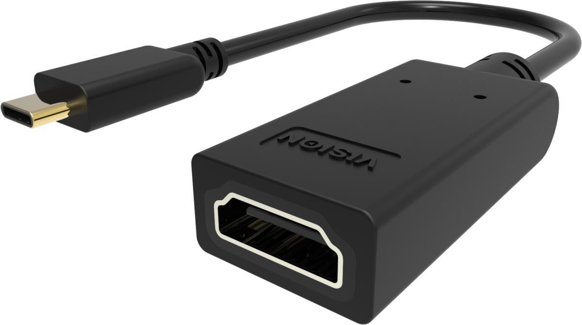 - Adapter - USB-C male to HDMI female - black - 4K support thumbnail