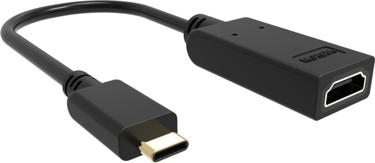 - Adapter - USB-C male to HDMI female - black - 4K support thumbnail