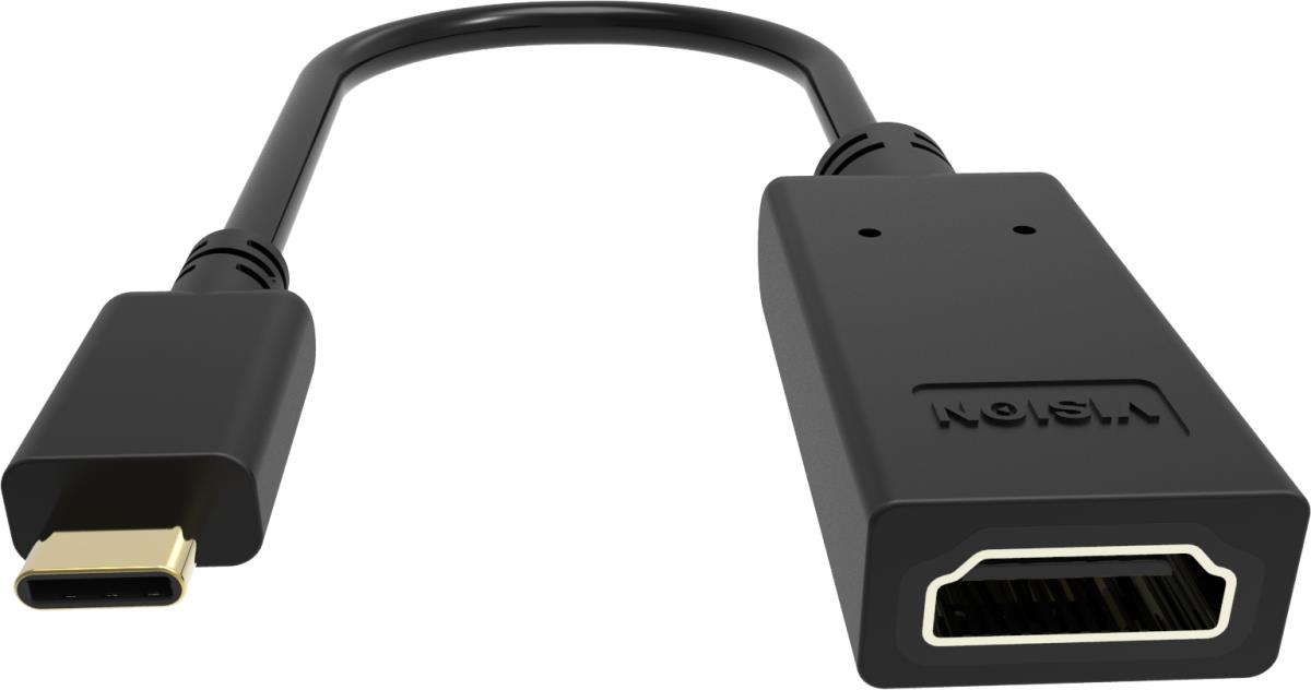 - Adapter - USB-C male to HDMI female - black - 4K support thumbnail