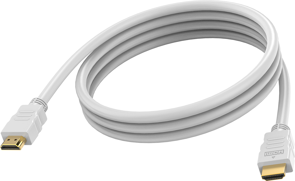 Techconnect - Ultra High Speed - HDMI cable with Ethernet - HDMI male to HDMI male - 2 m - double shielded - white - 8K30Hz support thumbnail
