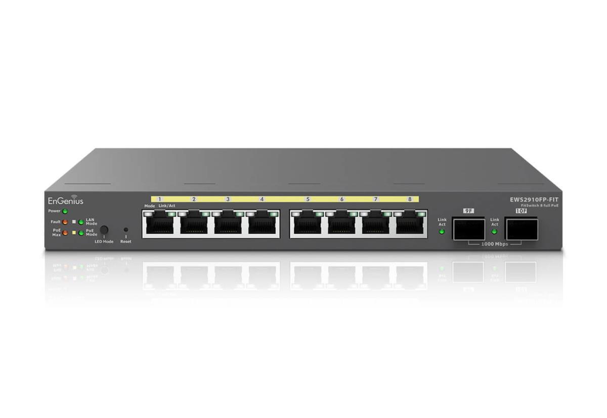 EU Product - Switch full managed Layer 2+ 8x 1 GbE PoE Budget 110W at 2x - Switch - 0.1 Gbps thumbnail