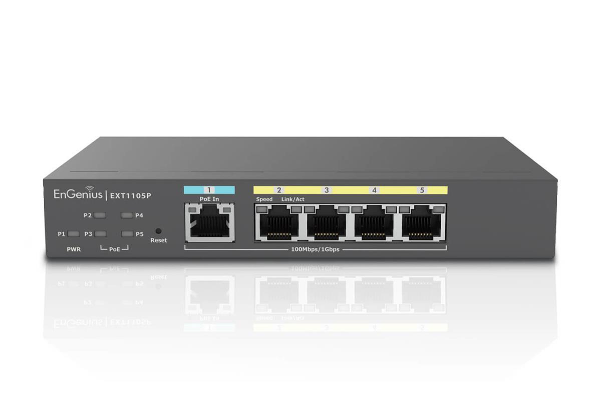 EU Product - Switch full managed Extender 5 Port 4x 1 GbE PoE at EXT1105P thumbnail
