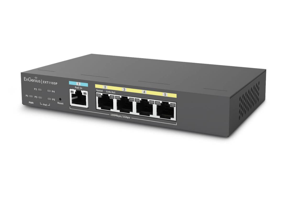 EU Product - Switch full managed Extender 5 Port 4x 1 GbE PoE at EXT1105P thumbnail