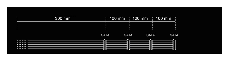 EU Product - Power Cable 4x S-ATA  600mm CS-3640 thumbnail