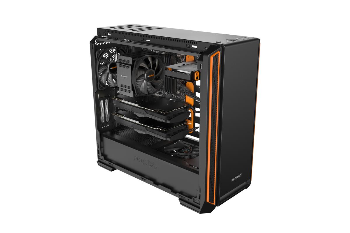 EU Product - be quiet! Silent Base 601 Midi Tower Black, Orange thumbnail