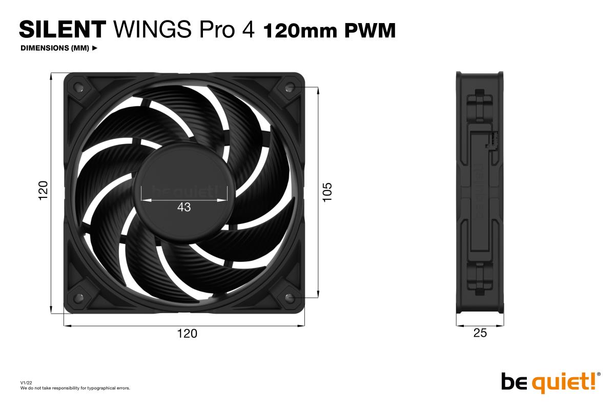 BL098 SILENT WINGS PRO 4 12CM FAN thumbnail