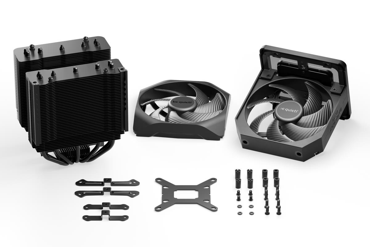 be quiet! Dark Rock Elite CPU Cooler, Universal Socket, 2 x Silent Wings Fans, 2000RPM, 7 x Heat Pipes, 280W TDP, ARGB & Speed Switch thumbnail