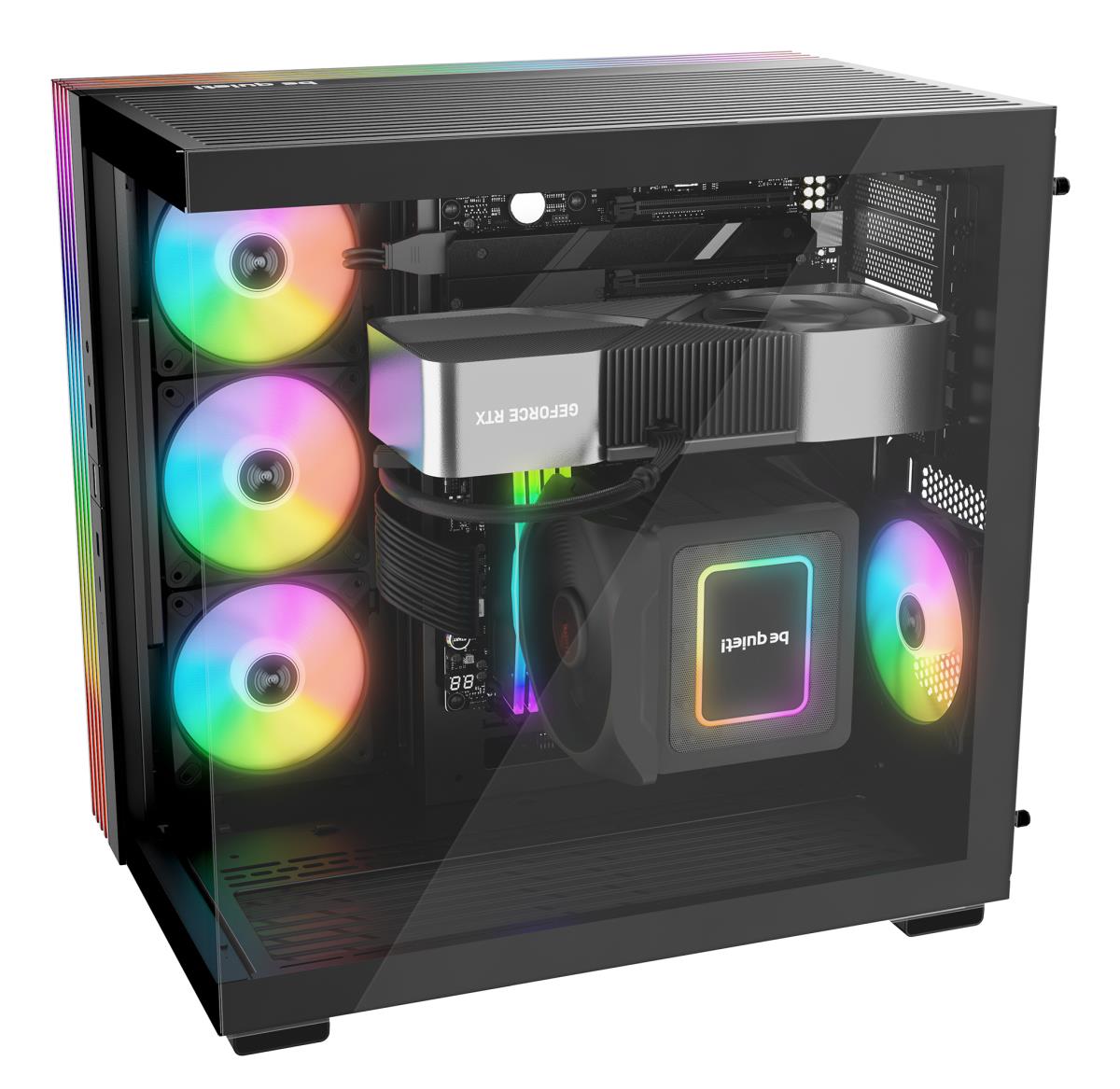 be quiet! BGW67 Light Base 600 LX Mid Tower Gaming Case, 1 x USB Type-C / 2 x USB 3.0, Tempered Glass Front & Side Window Panel, 4 x Light Wings ARGB Fans, ATX / M-ATX / Mini-ITX Compatible thumbnail
