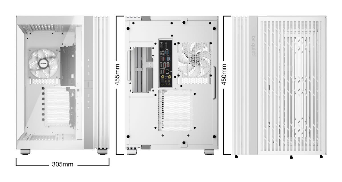 be quiet! BGW68 Light Base 600 LX Mid Tower Gaming Case, 1 x USB Type-C / 2 x USB 3.0, Tempered Glass Front & Side Window Panel, 4 x Light Wings ARGB Fans, ATX / M-ATX / Mini-ITX Compatible thumbnail