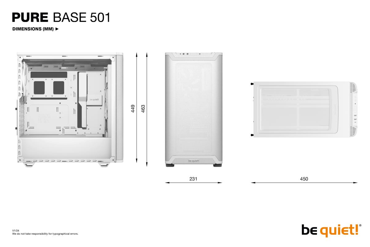 EU Product - Geh�use/ case be quiet! Pure Base 501 Window White thumbnail