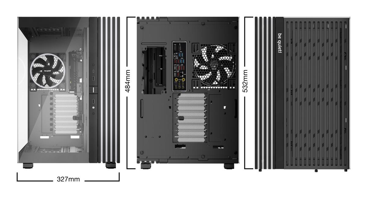 be quiet! BGW71 Light Base 900 FX Full Tower Gaming Case, 1 x USB Type-C / 2 x USB 3.0,  Tempered Glass Front & Side Window Panel, 4 x Light Wings ARGB Fans, E-ATX / XL-ATX / ATX / M-ATX / Mini-ATX Compatible thumbnail