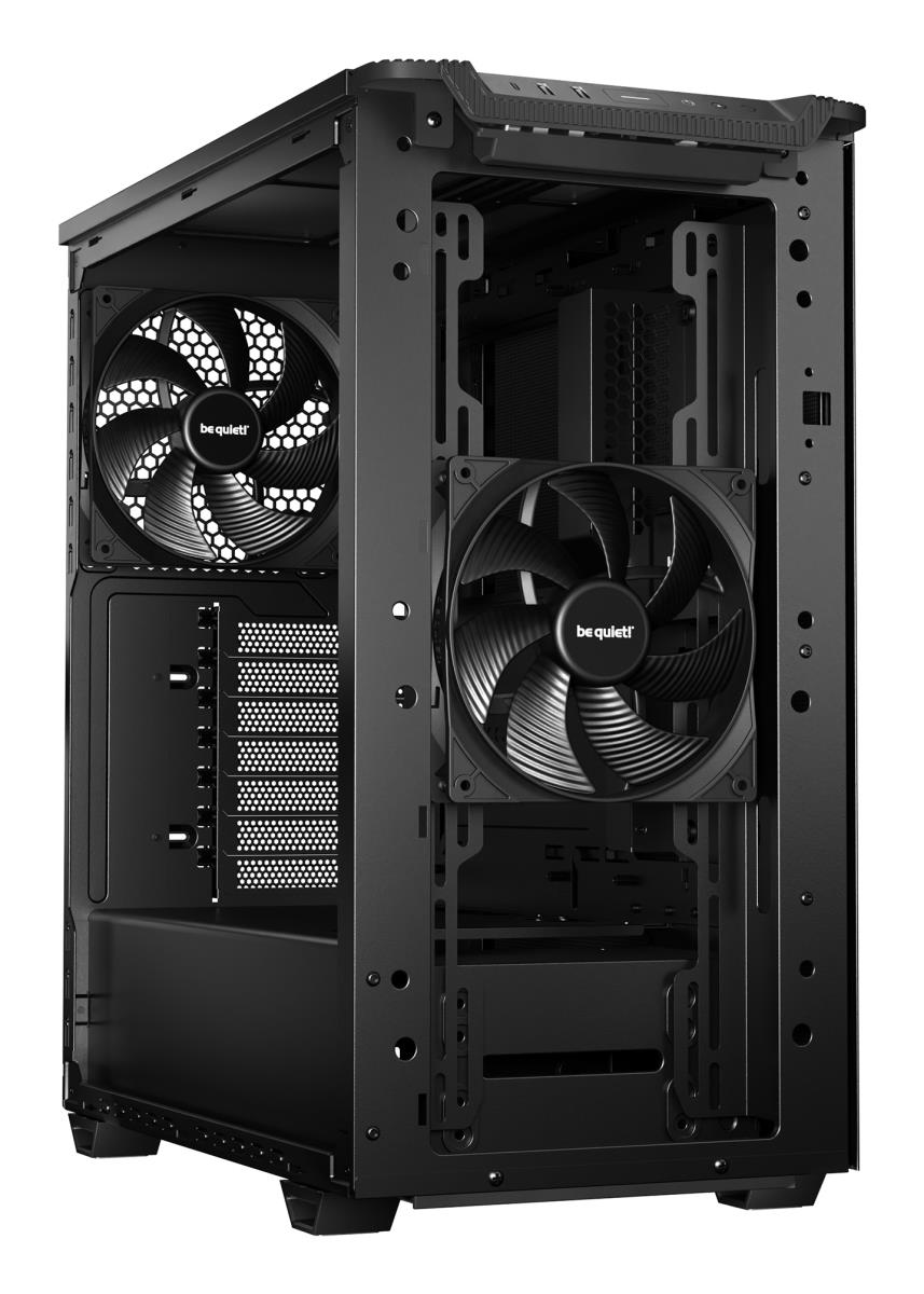 be quiet! BG074 Pure Base 501 Airflow Mid Tower Gaming Case, 1 x USB Type-C / 2 x USB 3.0, Water Cooling Ready, 2 x Pre-Installed Pure Wings 3 140mm Fans, ATX / M-ATX / Mini-ITX Compatible thumbnail