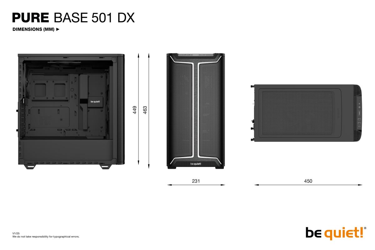 EU Product - Geh�use/ case be quiet! Pure Base 501DX Window Black thumbnail