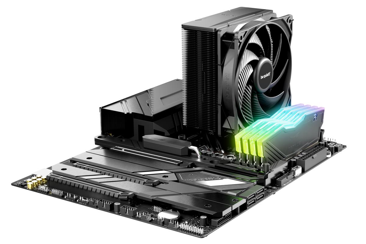 be quiet! Pure Rock 3 CPU Cooler, Universal Socket, Pure Wings 3 PWM Fan, 2000RPM, only 31.2dB(A) at maximum fan speed, 190W TDP, 3-year manufacturer's warranty thumbnail