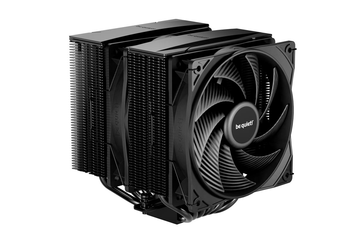 be quiet! Pure Rock Pro 3 CPU Cooler, Black, Universal Socket, 2 x Pure Wings Fans, 2000RPM, only 34.8dB(A) at maximum fan speed, 250W TDP, 3-year manufacturer's warranty thumbnail