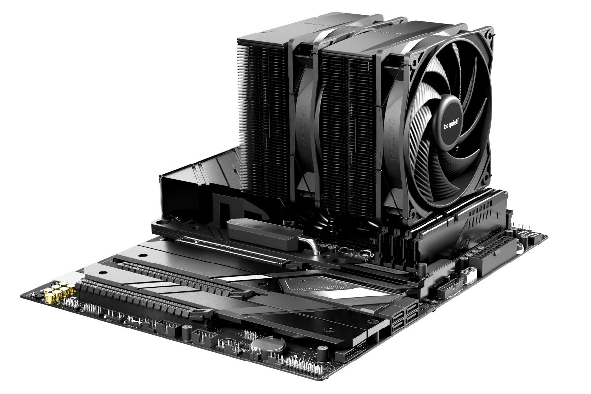 be quiet! Pure Rock Pro 3 CPU Cooler, Black, Universal Socket, 2 x Pure Wings Fans, 2000RPM, only 34.8dB(A) at maximum fan speed, 250W TDP, 3-year manufacturer's warranty thumbnail